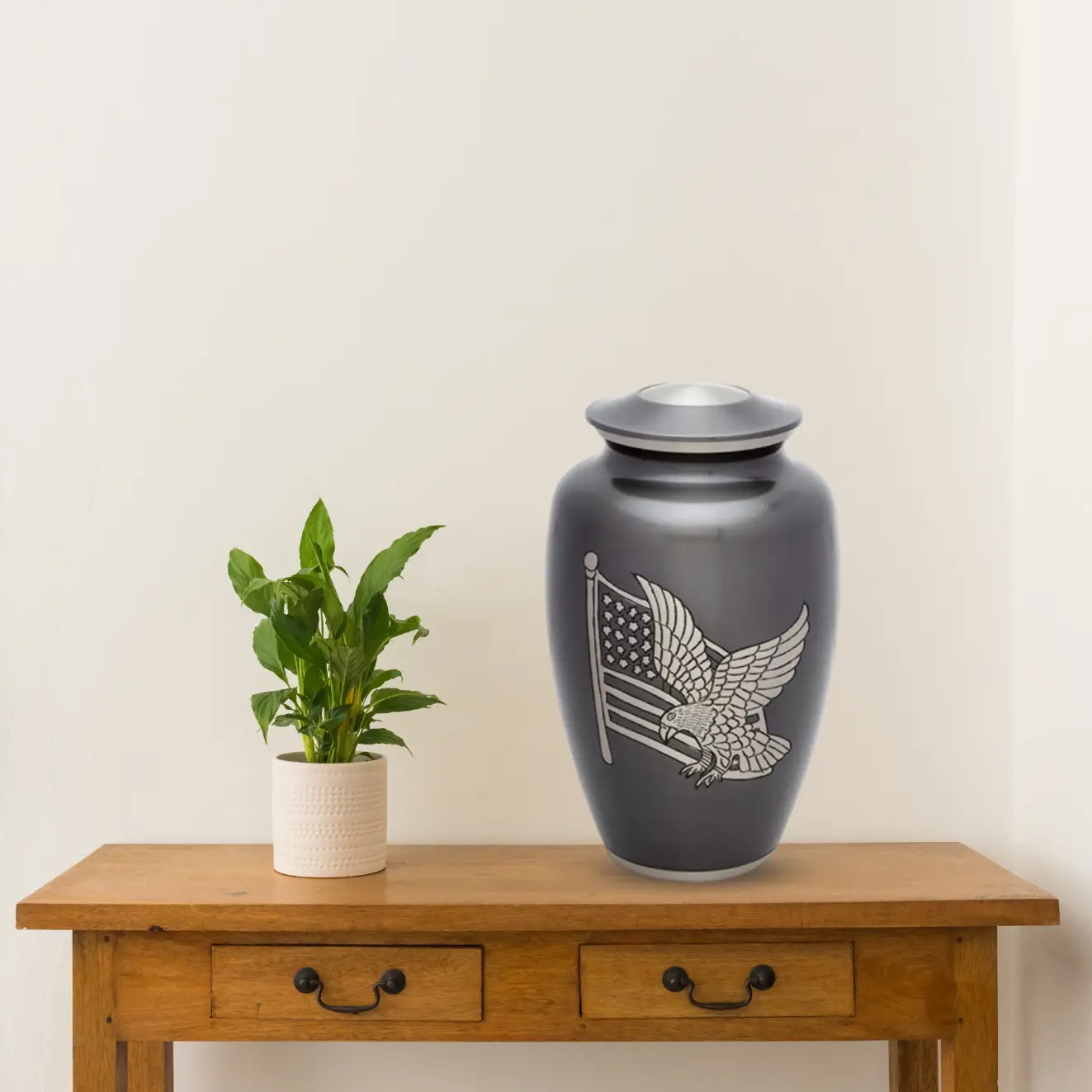 Brass Pet Urn - American Pride - Image 3