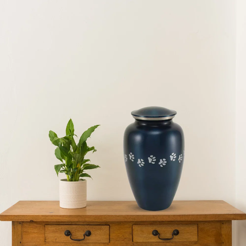 Classic Paws Blue Pet Urn - Image 5