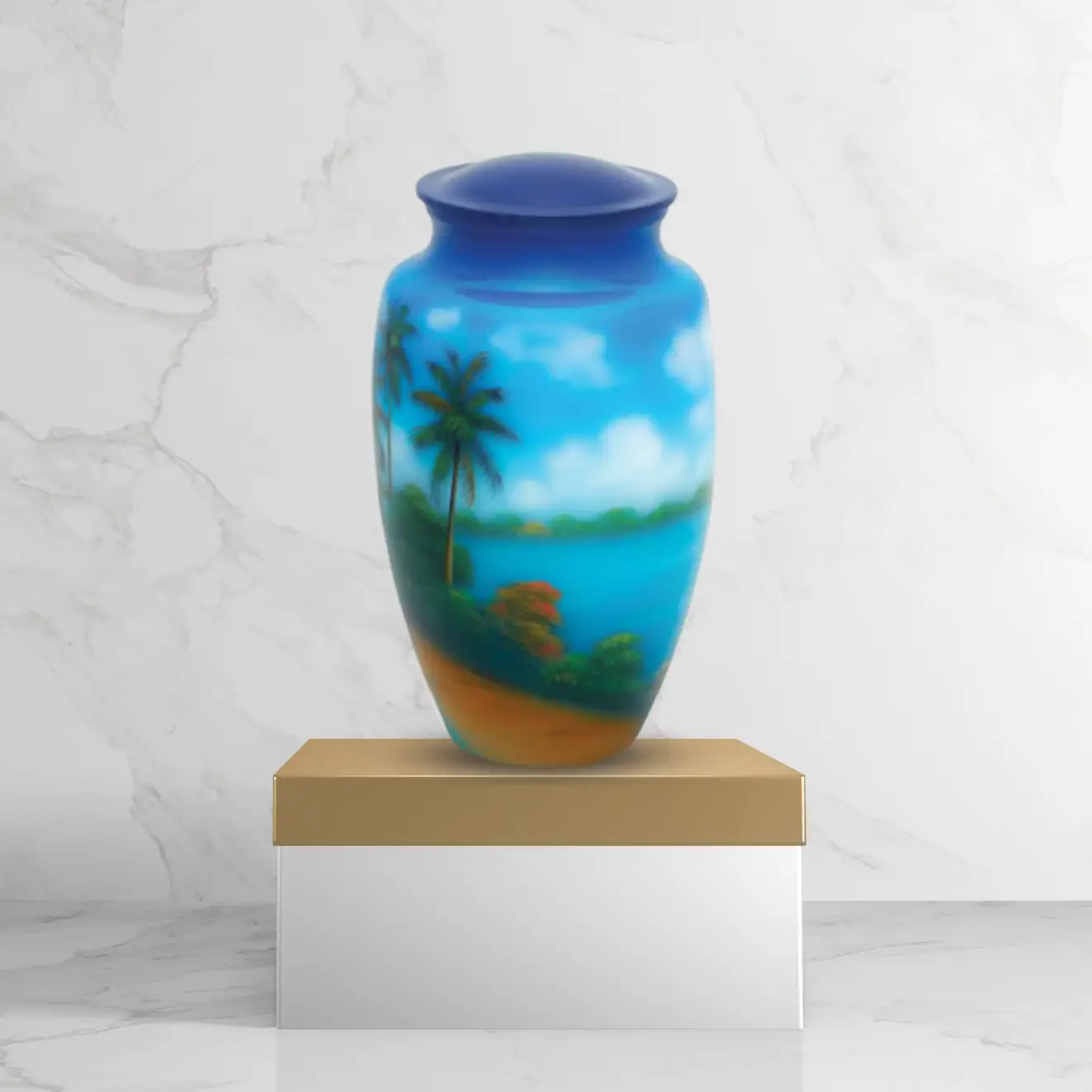 Hand Painted Pet Urns - Paradise - Image 4