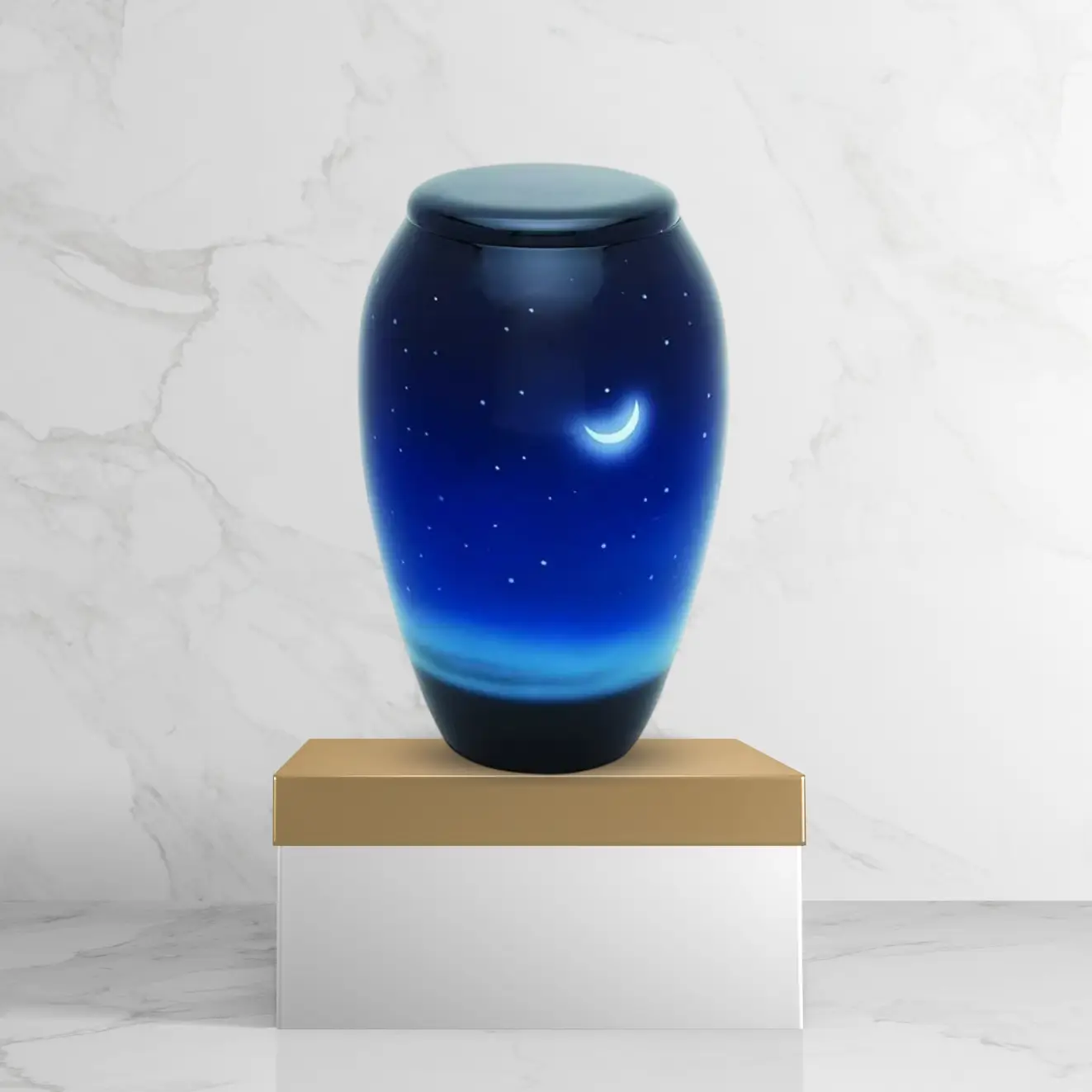 Hand Painted Pet Urns - Starry Nights - Image 5