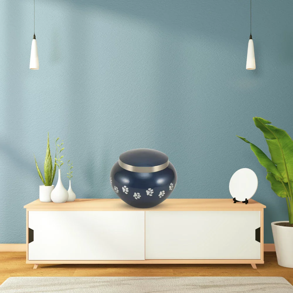 Odyssey® Paw Moonlight Blue Pet Urn - Image 8