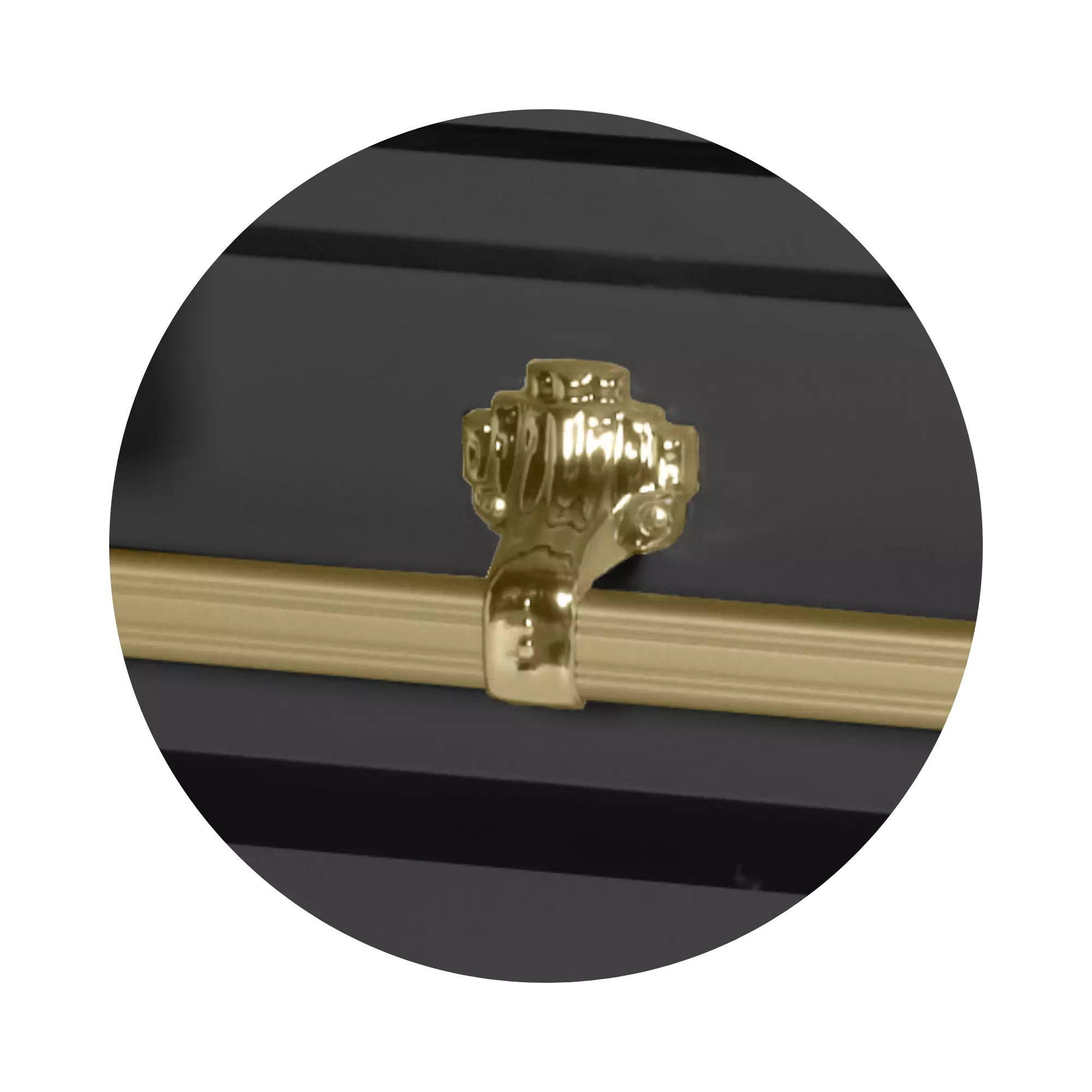 Steel Pet Casket (Made in USA) | Black & Gold - Image 4