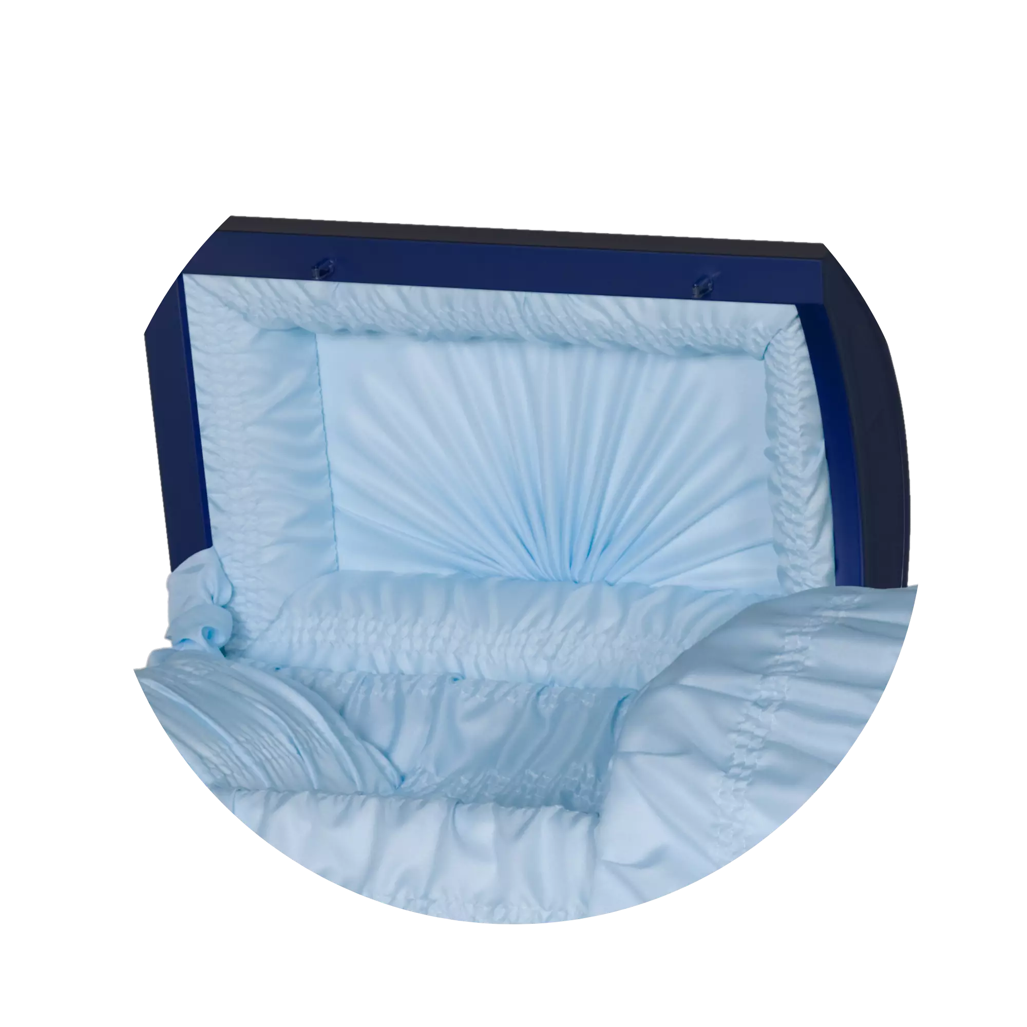 Steel Pet Casket (Made in USA) | Dark Blue & Gold - Image 5