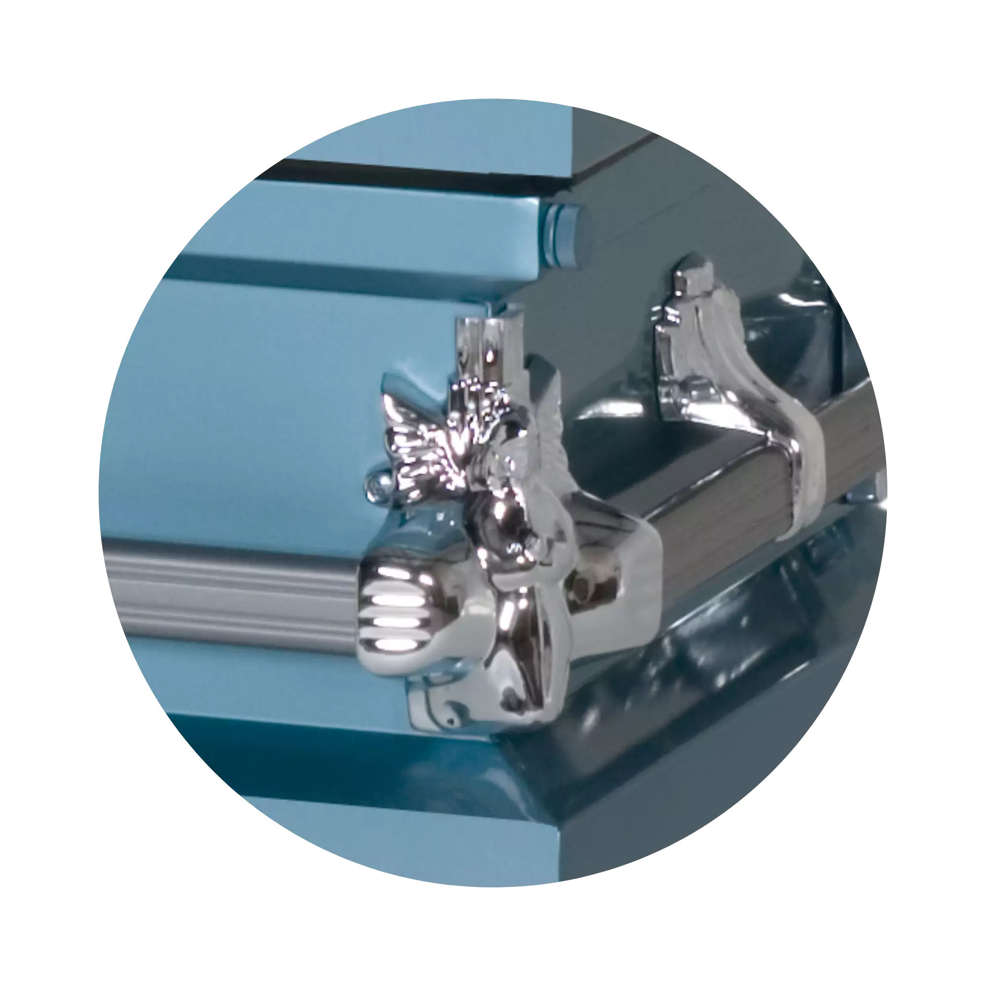 Steel Pet Casket (Made in USA) | Light Blue - Image 3
