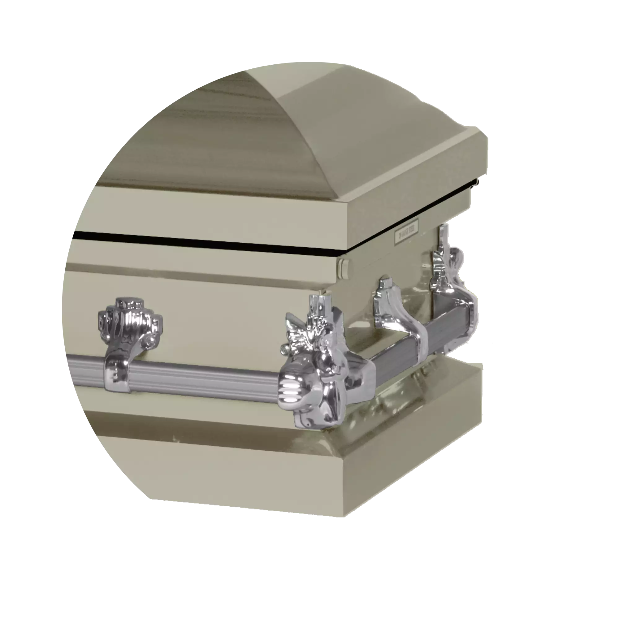 Steel Pet Casket (Made in USA) | Soft Yellow - Image 4