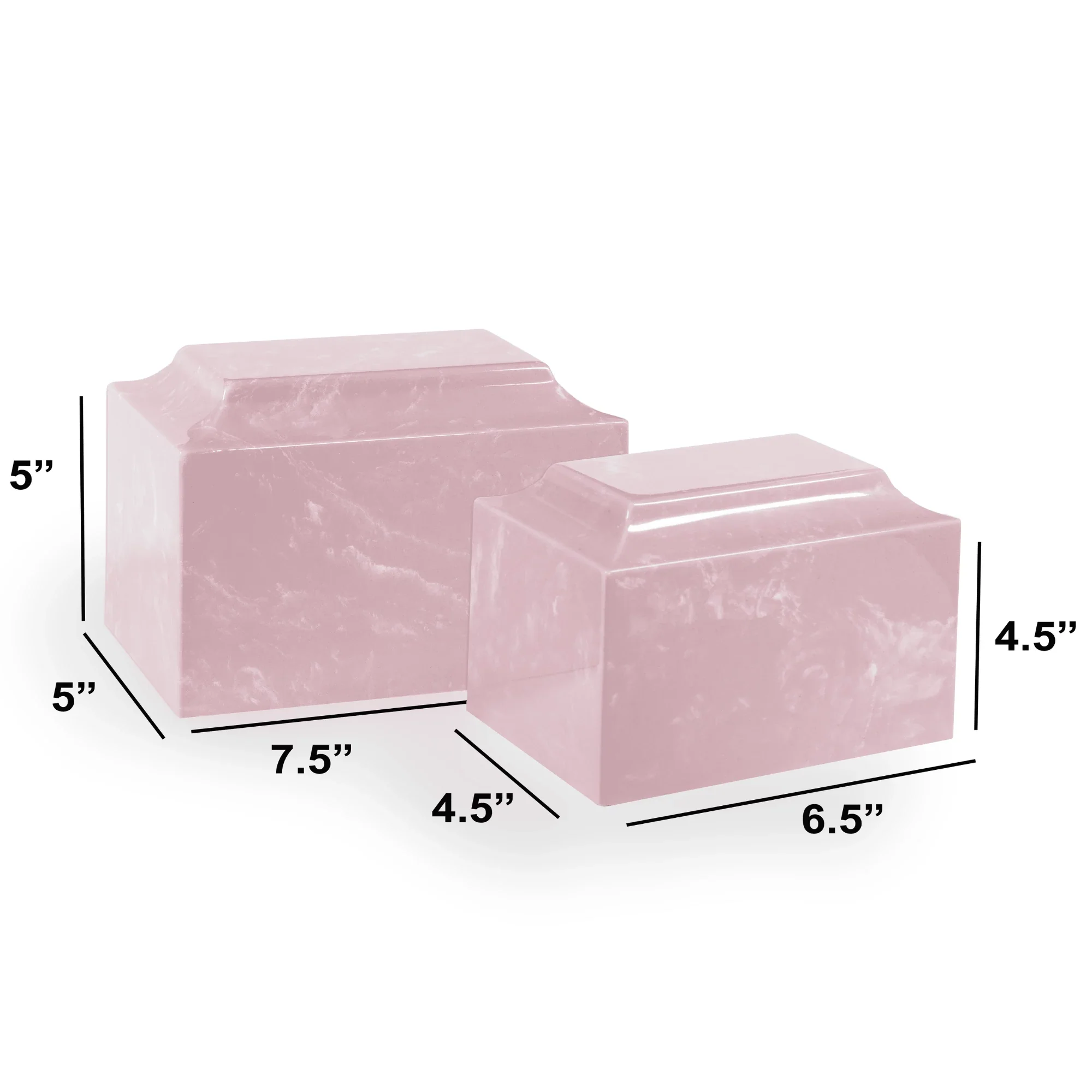Pink Pet Marble Cremation Urn - Image 3