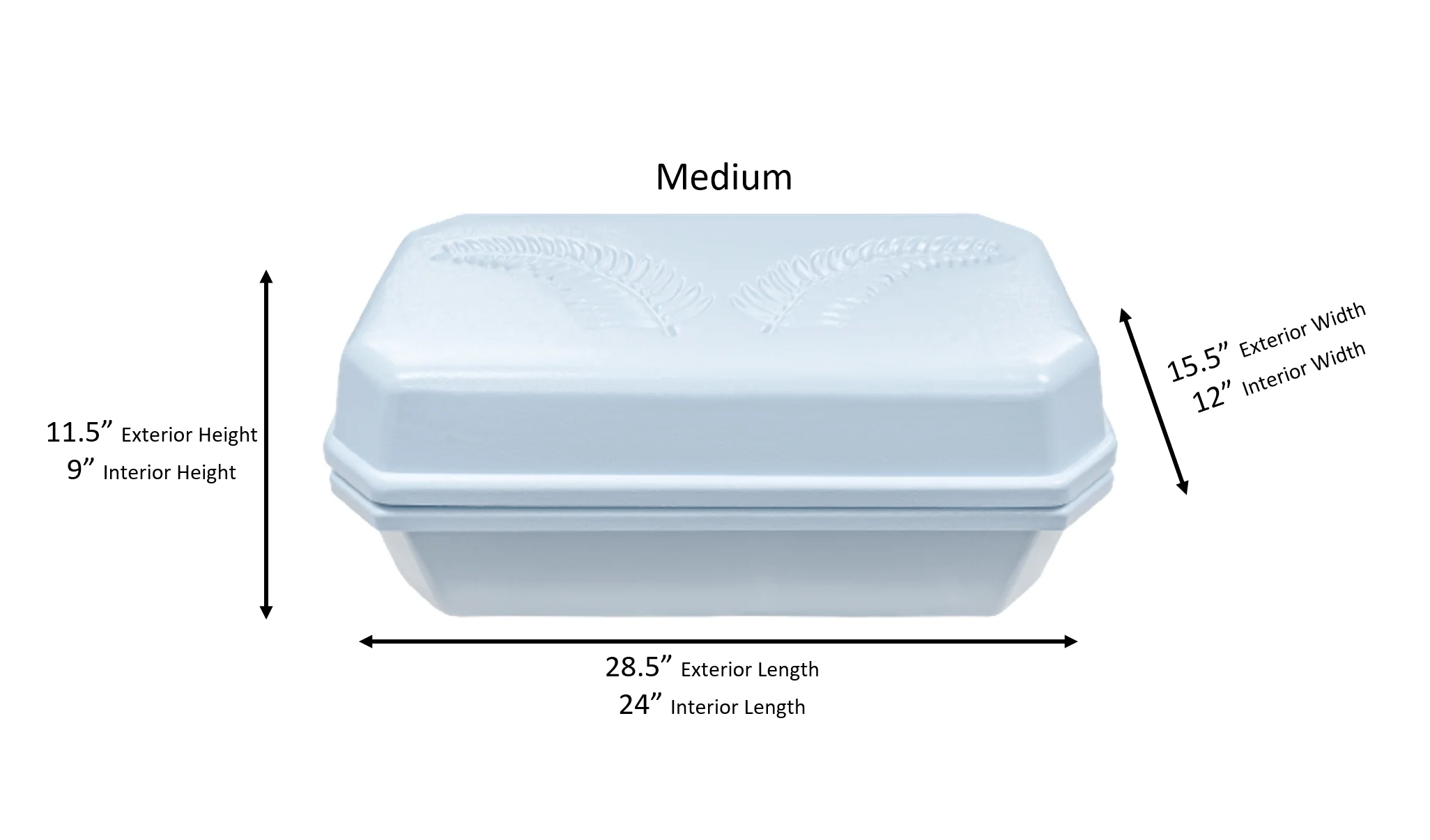 Platinum Pet Casket | Blue - Image 4