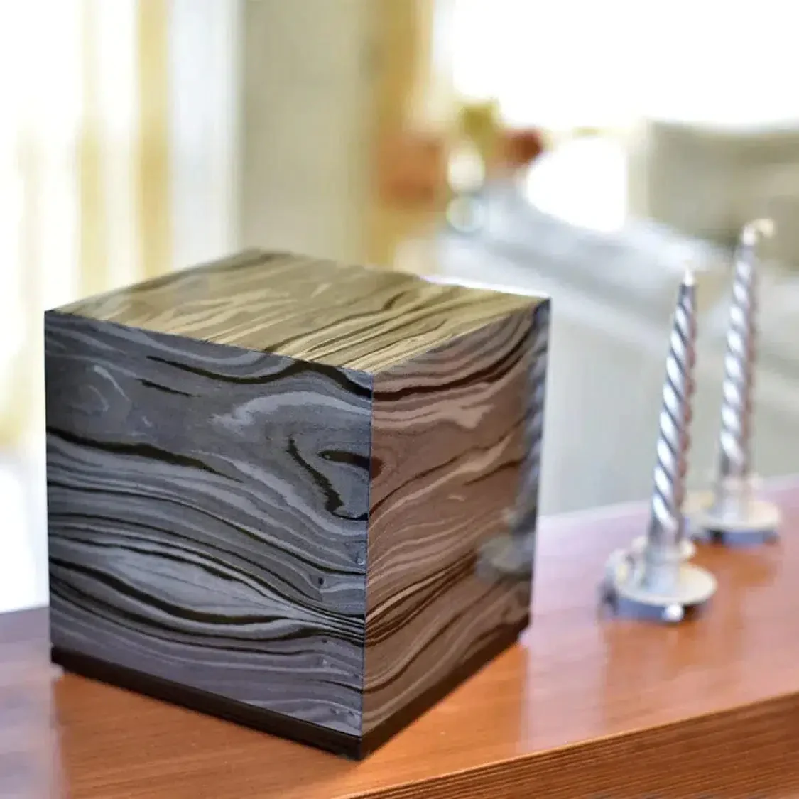 Wood Pet Urn - The Murray in Grey - Image 3